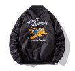 画像5: Donald Duck Emblem MA-1 Down BASEBALL JACKET baseball uniform jacket blouson ユニセックス 男女兼用 ドナルドダック 刺繍 ボンバー ダウン ジャケット スタジアムジャンパー スタジャン MA-1 ボンバー ジャケット ブルゾン (5)