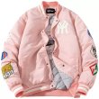 画像4: MLB NY windproof embroidery MA-1 baseball jacket stadium jacket baseball uniform jacket blouson  ユニセックス 男女兼用 MLB NY ニューヨークヤンキース刺繍スタジアムジャンパー ダウンジャケット スタジャン MA-1 ボンバー ジャケット ブルゾン (4)