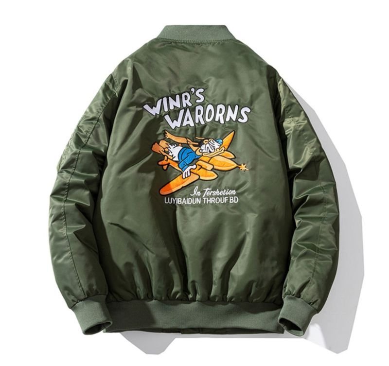 画像7: Donald Duck Emblem MA-1 Down BASEBALL JACKET baseball uniform jacket blouson ユニセックス 男女兼用 ドナルドダック 刺繍 ボンバー ダウン ジャケット スタジアムジャンパー スタジャン MA-1 ボンバー ジャケット ブルゾン (7)