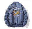 画像9: Donald Duck Emblem MA-1 Down BASEBALL JACKET baseball uniform jacket blouson ユニセックス 男女兼用 ドナルドダック 刺繍 ボンバー ダウン ジャケット スタジアムジャンパー スタジャン MA-1 ボンバー ジャケット ブルゾン (9)