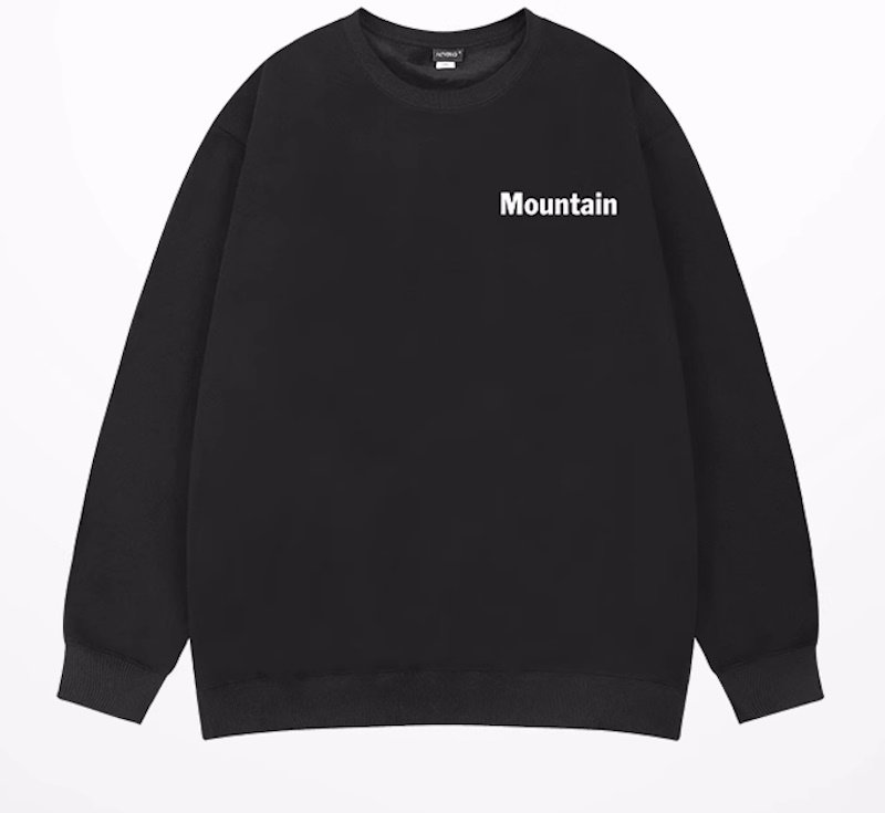 画像2: mountain print  Sweatshirt   Sweat   ユニセックス 男女兼用マウンティンプリントスエット トレーナー (2)