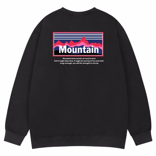 画像1: mountain print  Sweatshirt   Sweat   ユニセックス 男女兼用マウンティンプリントスエット トレーナー (1)