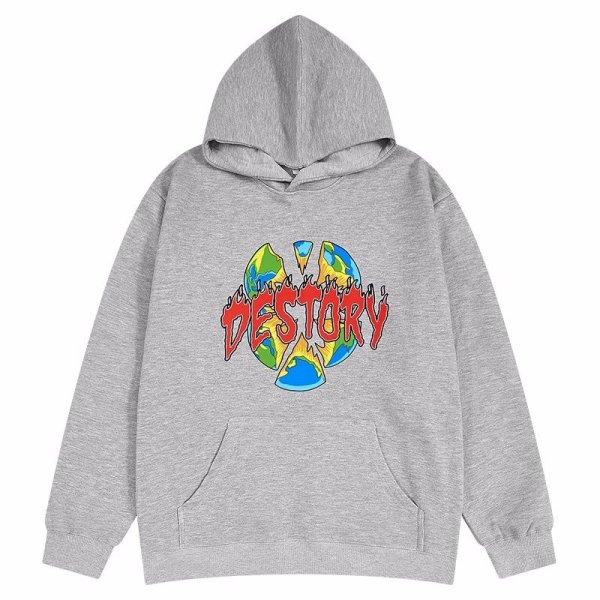 画像1: Unisex broken earth print Hoody ユニセックス 男女兼用  ブロークンアース地球フーディ パーカー (1)