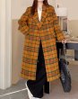 画像4: Women's Plaid Woolen chester coats Jacket　チェック柄ウールロングチェスターコート  ジャケット (4)