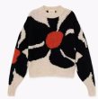 画像1: flower arrangement knitted sweater　フラワーアレンジメント編み込みセーター (1)