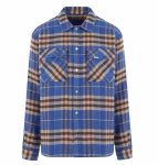 画像8: R printed long-sleeved plaid shirts jacket  blouson coat  ユニセックス 男女兼用R プリント長袖チェック柄シャツジャケット ブルゾン (8)