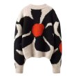 画像2: flower arrangement knitted sweater　フラワーアレンジメント編み込みセーター (2)