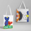 画像2: New Unisex canvas sesame street×kaws design Tote shoulder bag 　ユニセックス　セサミストリート＆カウズ 　キャンバス トート ショルダーバッグ エコバッグ (2)