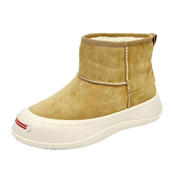 画像1: Men's Sheepskin style boa short length boots 　ユニセックス男女兼用ショート丈シープスキンブーツスニーカー (1)