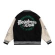 画像2: BACK logo Begoberg Chill embroidery Jumper jacket baseball uniform jacket blouson stadium jacket　ユニセックス 男女兼用 BACK 背面 背中　ビッグロゴ　アルファベットロゴ刺繍ジャケットスタジアムジャンパー スタジャン ブルゾンジャケット (2)