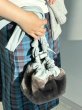 画像5: Bucket Contrast Color Furry Design Single Shoulder Crossbody Bag Backpack Bag　バケットコントラストカラーファートートショルダークロスボディーパックバックバッグ (5)