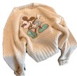 画像4: mickey mouse embroidery round neck sweater knitted ミッキーマウス刺繍ラウンドネックセーター (4)