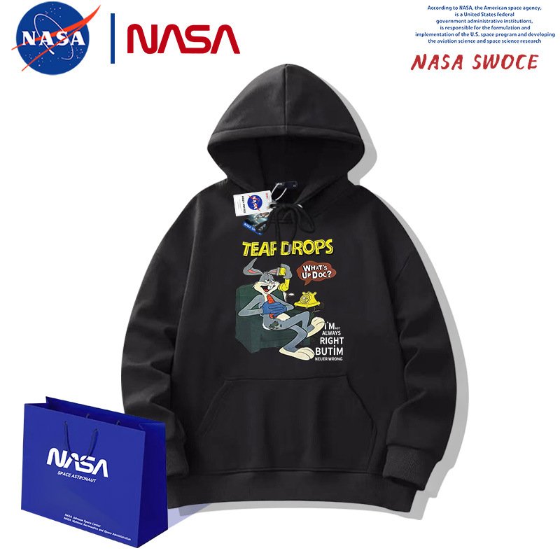 画像2: Kids~Adult Size Bugs Bunny & Looney Tunes "WHAT'S UP DOC?" logo hoodie hoody sweater  キッズ〜大人まで　幅広いサイズラインアップ　ユニセックス男女兼用バックスバニー＆ルーニー・テューンズ　プリント フーディ　スウェット　パーカー (2)