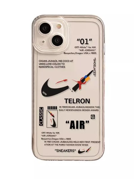 画像1: Broken swoosh Clear Soft silicon iPhone Case Fit for 15,15 Pro,15 Pro Max,14,14 Pro,14 Pro Max,13,13 Pro,13 Pro Max,12,12 Pro,12 Pro Max,11 アイフォンケース11-15まで 幅広いラインアップ ブロークンスウォッシュ　シリコン　ソフト　携帯カバー  (1)