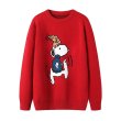 画像4: Snoopy Jacquard Round Neck Pullover Sweater　ユニセックス男女兼用スヌーピージャカードラウンドネックプルオーバーセーター (4)