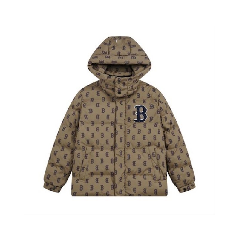 画像3: MLB NY monogram logo  padded puffer down Nuptse short jackets ユニセックス男女兼用 MLB NY モノグラムロゴ ヌプシ ショートダウンジャケット スタジアムジャンパー ベンチコート (3)
