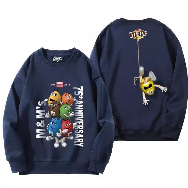 画像3: M&M's ANIVERSARY DESIGN round neck sweat shirt ユニセックス 男女兼用 エムアンドエムズ アニバーサリー デザイン プリント スウェット トレーナー (3)