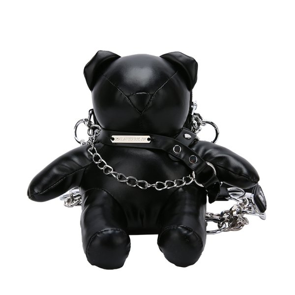 画像1: PUNK Bear Style Chain Shoulder Bag Backpack パンク ベア スタイル チェーン　ショルダー　バッグ　小物入れ (1)