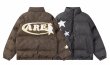画像1: five-pointed star embroidered Down jacket  blouson coat  ユニセックス 男女兼用5スター刺繍スタンドカラーダウンジャケット ブルゾン (1)