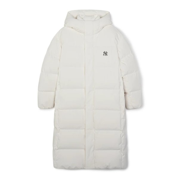 画像1: MLB Longline padded puffer down Nuptse jackets ユニセックス男女兼用 MLB バックロゴ ヌプシ ロングダウンジャケット スタジアムジャンパー ベンチコート (1)