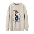 画像2: Snoopy Jacquard Round Neck Pullover Sweater　ユニセックス男女兼用スヌーピージャカードラウンドネックプルオーバーセーター (2)