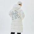 画像2: MLB Longline padded puffer down Nuptse jackets ユニセックス男女兼用 MLB バックロゴ ヌプシ ロングダウンジャケット スタジアムジャンパー ベンチコート (2)