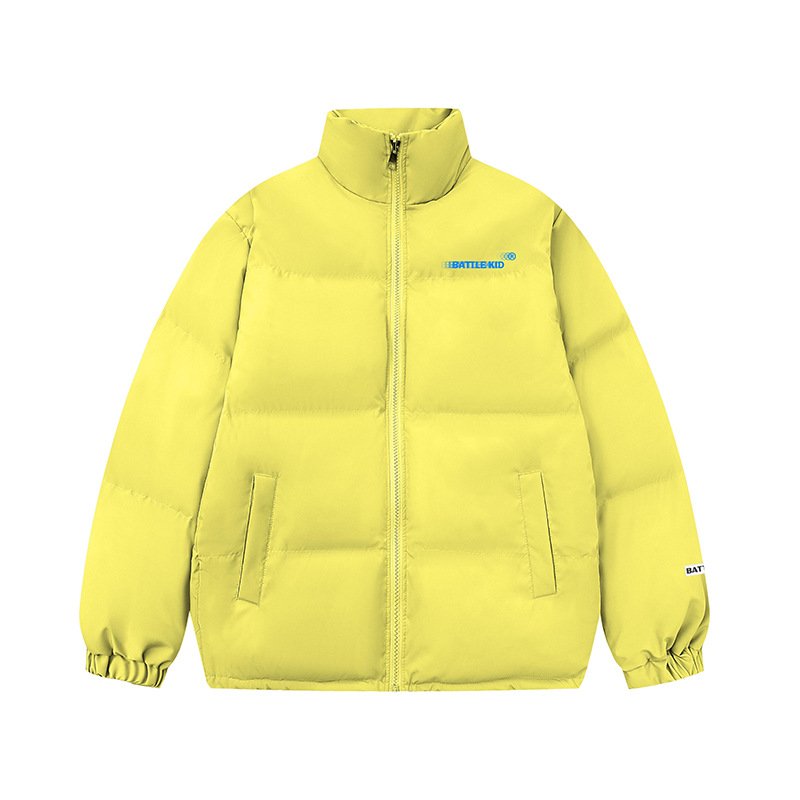 画像10: letter illusion Down jacket  blouson coat  ユニセックス 男女兼用レターイルージョンロゴスタンドカラーダウンジャケット ブルゾン (10)