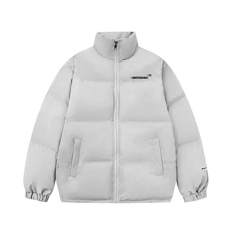 画像7: letter illusion Down jacket  blouson coat  ユニセックス 男女兼用レターイルージョンロゴスタンドカラーダウンジャケット ブルゾン (7)