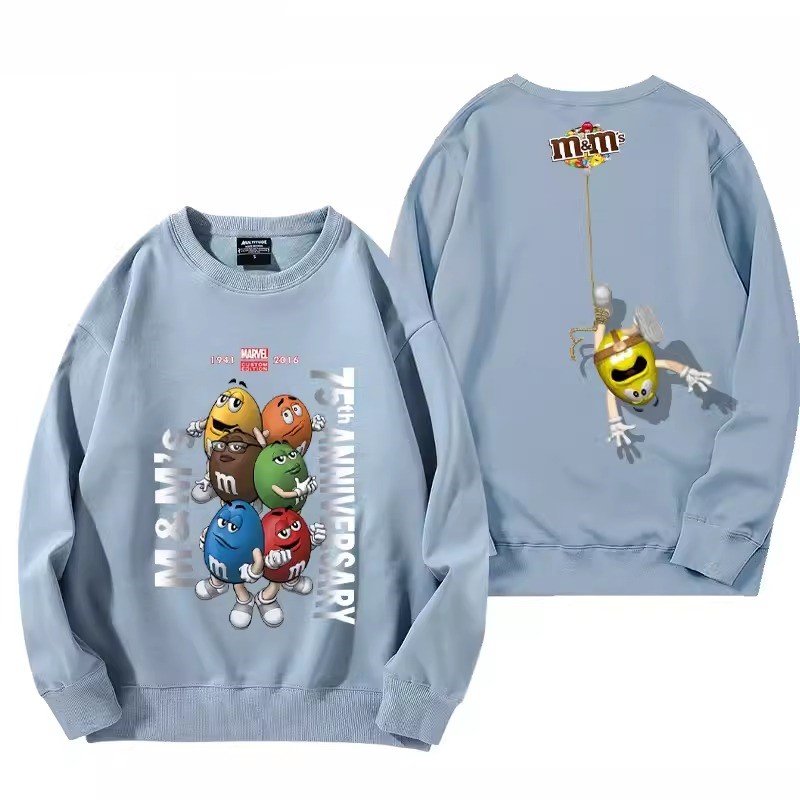 画像4: M&M's ANIVERSARY DESIGN round neck sweat shirt ユニセックス 男女兼用 エムアンドエムズ アニバーサリー デザイン プリント スウェット トレーナー (4)