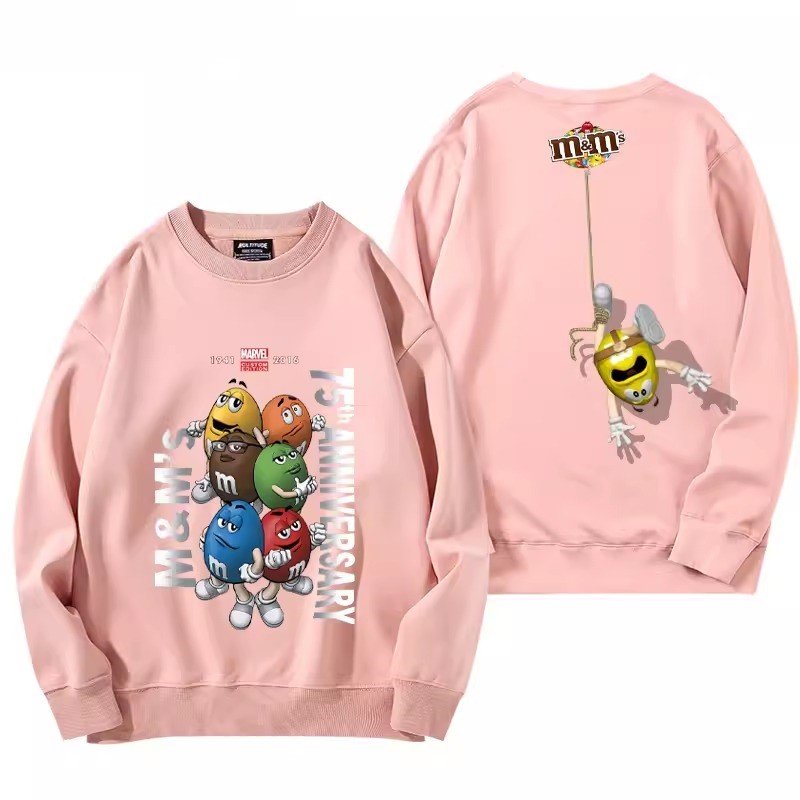 画像6: M&M's ANIVERSARY DESIGN round neck sweat shirt ユニセックス 男女兼用 エムアンドエムズ アニバーサリー デザイン プリント スウェット トレーナー (6)