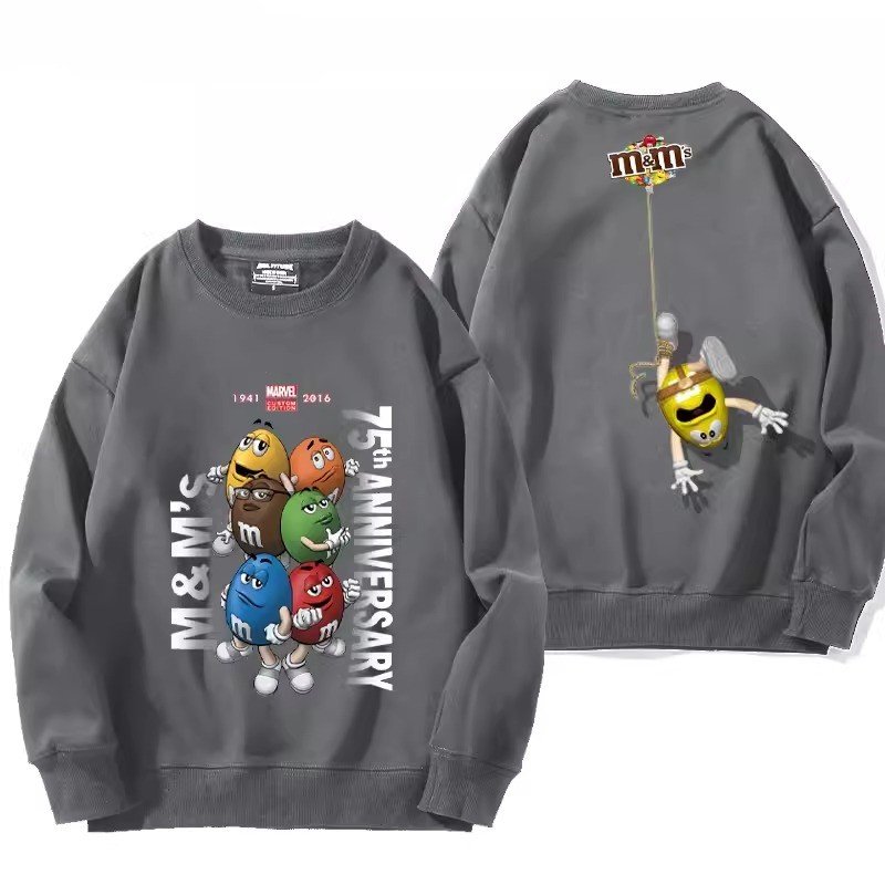 画像5: M&M's ANIVERSARY DESIGN round neck sweat shirt ユニセックス 男女兼用 エムアンドエムズ アニバーサリー デザイン プリント スウェット トレーナー (5)