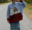 画像5:  Snoopy woven contrast color round neck sweaterknitted ユニセックス男女兼用スヌーピー編み込みコントラストカラーラウンドネックセーター (5)