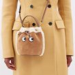 画像3: suede plush leather cowhide eye bucket bag tote Shoulder Crossbody Bag Backpack Bag　アイ目玉付きレザー＆ファートートショルダークロスボディーバッグ (3)