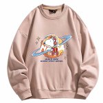 画像9: NASA×Snoopy x Saturn round neck sweat shirt ユニセックス 男女兼用ナサ×スヌーピー×土星 プリント スウェット トレーナー (9)