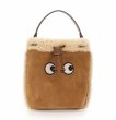 画像8: suede plush leather cowhide eye bucket bag tote Shoulder Crossbody Bag Backpack Bag　アイ目玉付きレザー＆ファートートショルダークロスボディーバッグ (8)