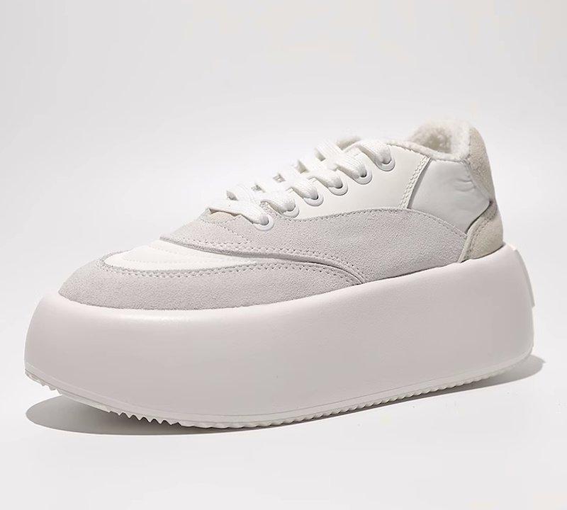 画像3: women's Lace-up platform leather sneakers　厚底プラットフォームレザーレースアップスニーカー (3)