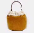 画像9: suede plush leather cowhide eye bucket bag tote Shoulder Crossbody Bag Backpack Bag　アイ目玉付きレザー＆ファートートショルダークロスボディーバッグ (9)