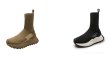 画像3: CLASSIC thick sock sneaker boots boots  プラットフォーム厚底ソックスブーツ　トレンド　 (3)