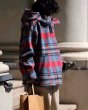 画像4: hooded plaid jacket pullover blouson coat  ユニセックス 男女兼用チェックフード付きジャケットプルオーバ ブルゾンフーディパーカーコート (4)