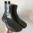 画像2: VEGAN LEATHER tabi elastic short boots ヴィーガンレザー足袋 タビ チャンキーソール ショートブーツ (2)