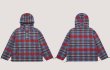 画像5: hooded plaid jacket pullover blouson coat  ユニセックス 男女兼用チェックフード付きジャケットプルオーバ ブルゾンフーディパーカーコート (5)