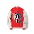 画像3: Big R embroidered baseball jacket stadium jacket baseball uniform jacket blouson  ユニセックス 男女兼用ビッグR刺繍スタジアムジャンパー ダウンジャケット スタジャン MA-1 ボンバー ジャケット ブルゾン (3)