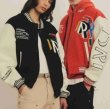 画像6: Big R embroidered baseball jacket stadium jacket baseball uniform jacket blouson  ユニセックス 男女兼用ビッグR刺繍スタジアムジャンパー ダウンジャケット スタジャン MA-1 ボンバー ジャケット ブルゾン (6)