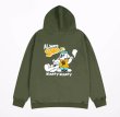 画像3: ninety impersonator dog hoodie  ユニセックス 男女兼用 ninety なりすましドッグプリントフーディパーカー スウェット  (3)