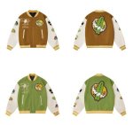 画像3:  earth embroidery baseball jacket stadium jacket baseball uniform jacket blouson  ユニセックス 男女兼用アース地球刺繍スタジアムジャンパー ダウンジャケット スタジャン MA-1 ボンバー ジャケット ブルゾン (3)