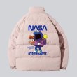 画像4: Unisex Sesame Street Cookie Monster × NASA cartoon logo pattern stand-up collar Down jacket blouson ユニセックス男女兼用セサミストリート×ナサ　スタンドカラーダウンジャケット ジャンパー (4)