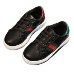 画像2: Kids Unisex Bee Ace stripes mark sneakers ユニセックス キッズ メンズ 蜂 ハチ 刺繍付き ライン入り エース レースアップ スニーカー (2)