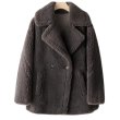 画像4: Women's teddy bear Sheep fur tailored jacket coat テディベア  テディーベア テーラードジャケット コート　 (4)