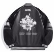 画像2: animal comic leather baseball jacket stadium jacket baseball uniform jacket blouson  ユニセックス 男女兼用アニマルコミックレザースタジアムジャンパー ダウンジャケット スタジャン MA-1 ボンバー ジャケット ブルゾン (2)