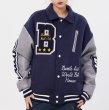 画像6: BOROI B & Ball emblem embroidery baseball jacket stadium jacket baseball uniform jacket blouson  ユニセックス 男女兼用B＆ボールエンブレム刺繍スタジアムジャンパー ダウンジャケット スタジャン MA-1 ボンバー ジャケット ブルゾン (6)